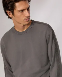 rag & bone Raw-Edge Cotton Sweatshirt Smoke Grey Store