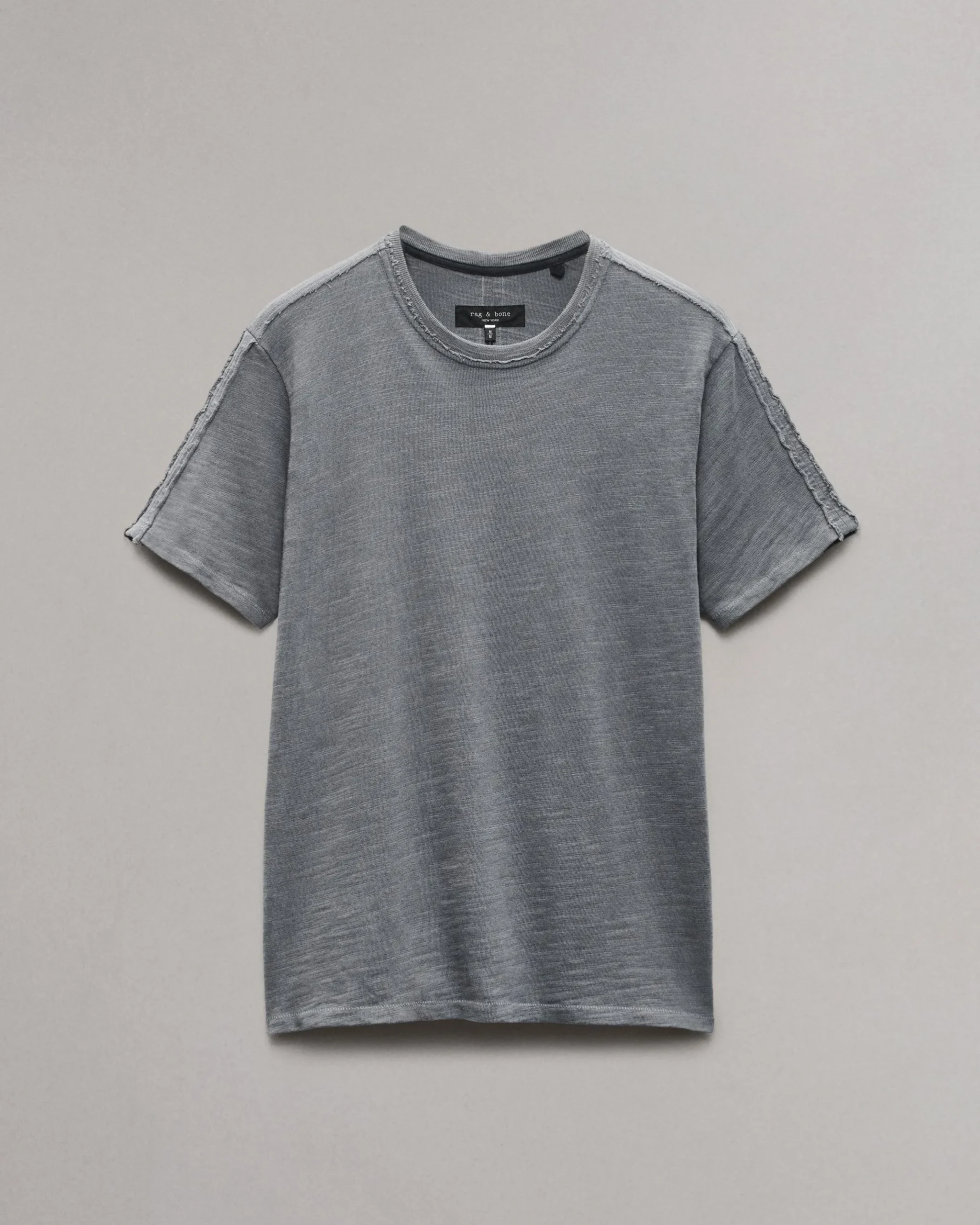 rag & bone Raw-Edge Flame Tee Smoke Grey Discount