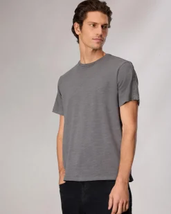 rag & bone Raw-Edge Flame Tee Smoke Grey Discount
