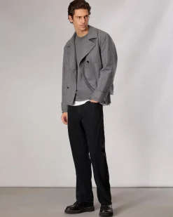 rag & bone Raw-Edge Flame Tee Smoke Grey Discount