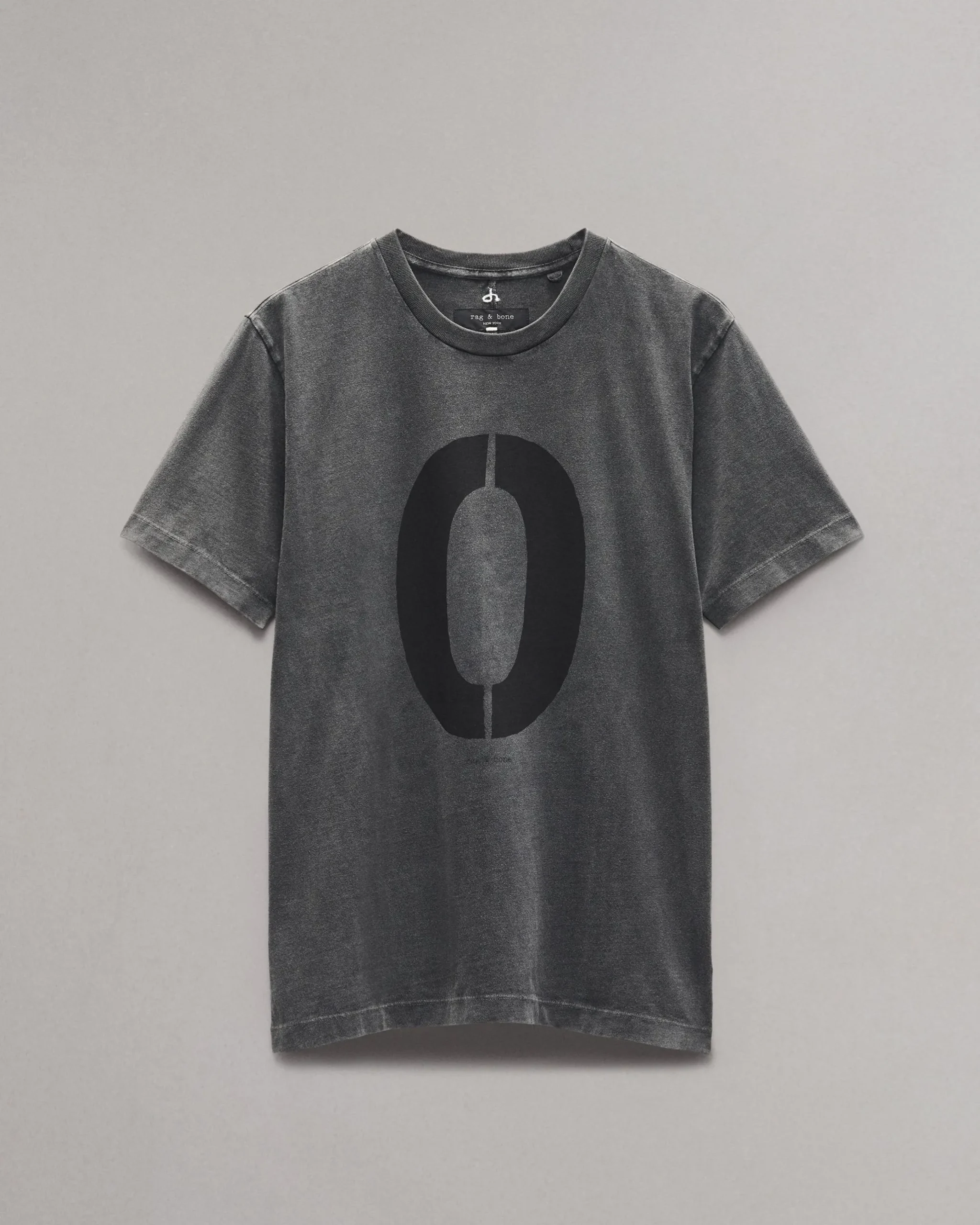 rag & bone rb Number 0 T-Shirt Washed Black Outlet