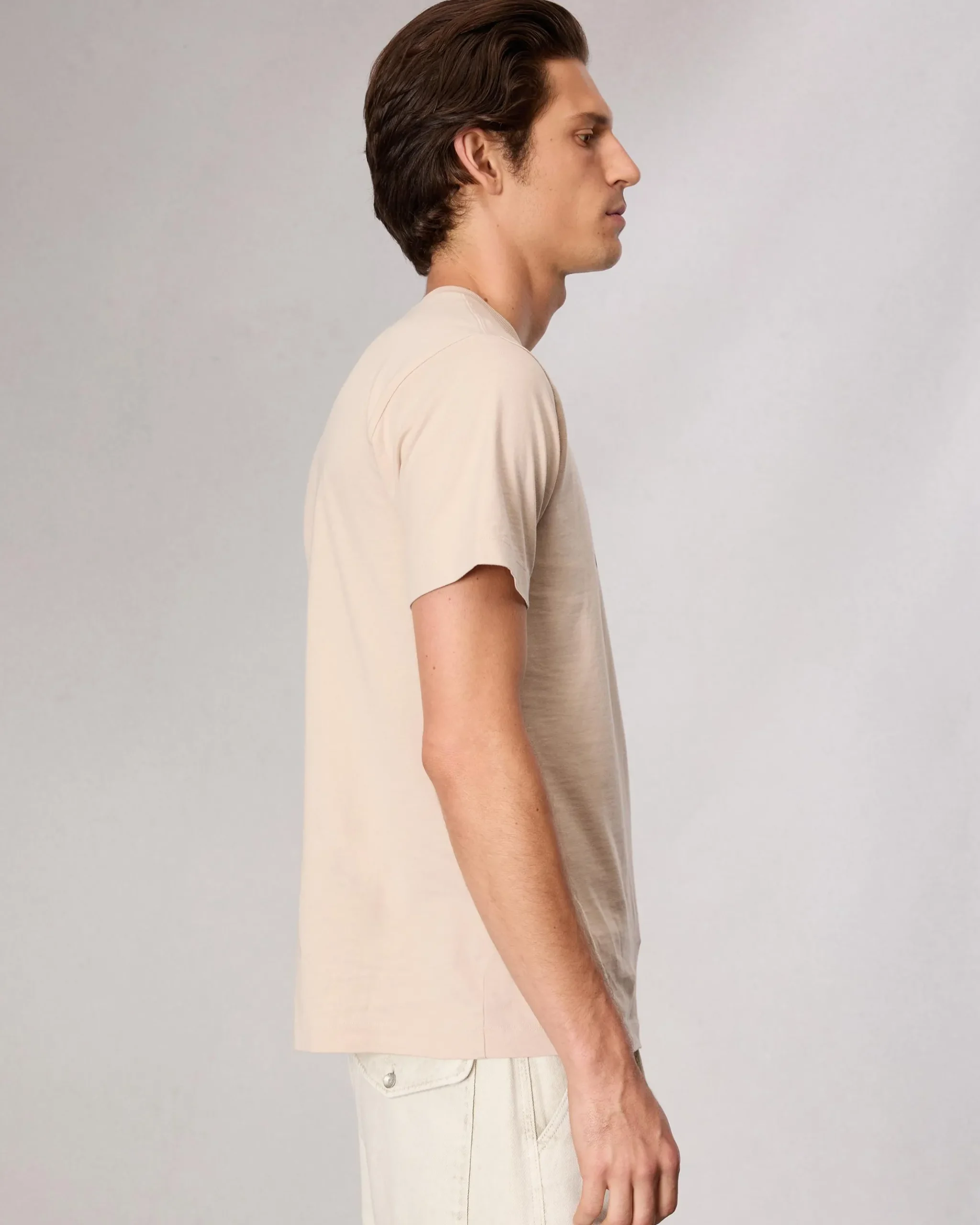 rag & bone rb Number 1 T-Shirt Washed Light Tan Fashion