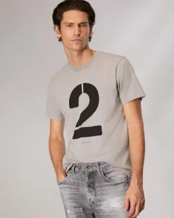 rag & bone rb Number 2 T-Shirt Washed Grey Discount