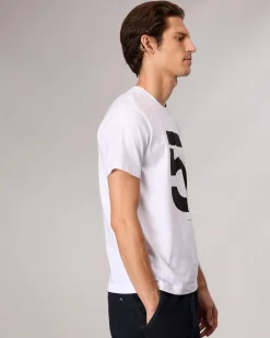 rag & bone rb Number 5 T-Shirt Washed White Clearance