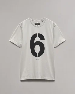 rag & bone rb Number 6 T-Shirt Washed Grey Hot