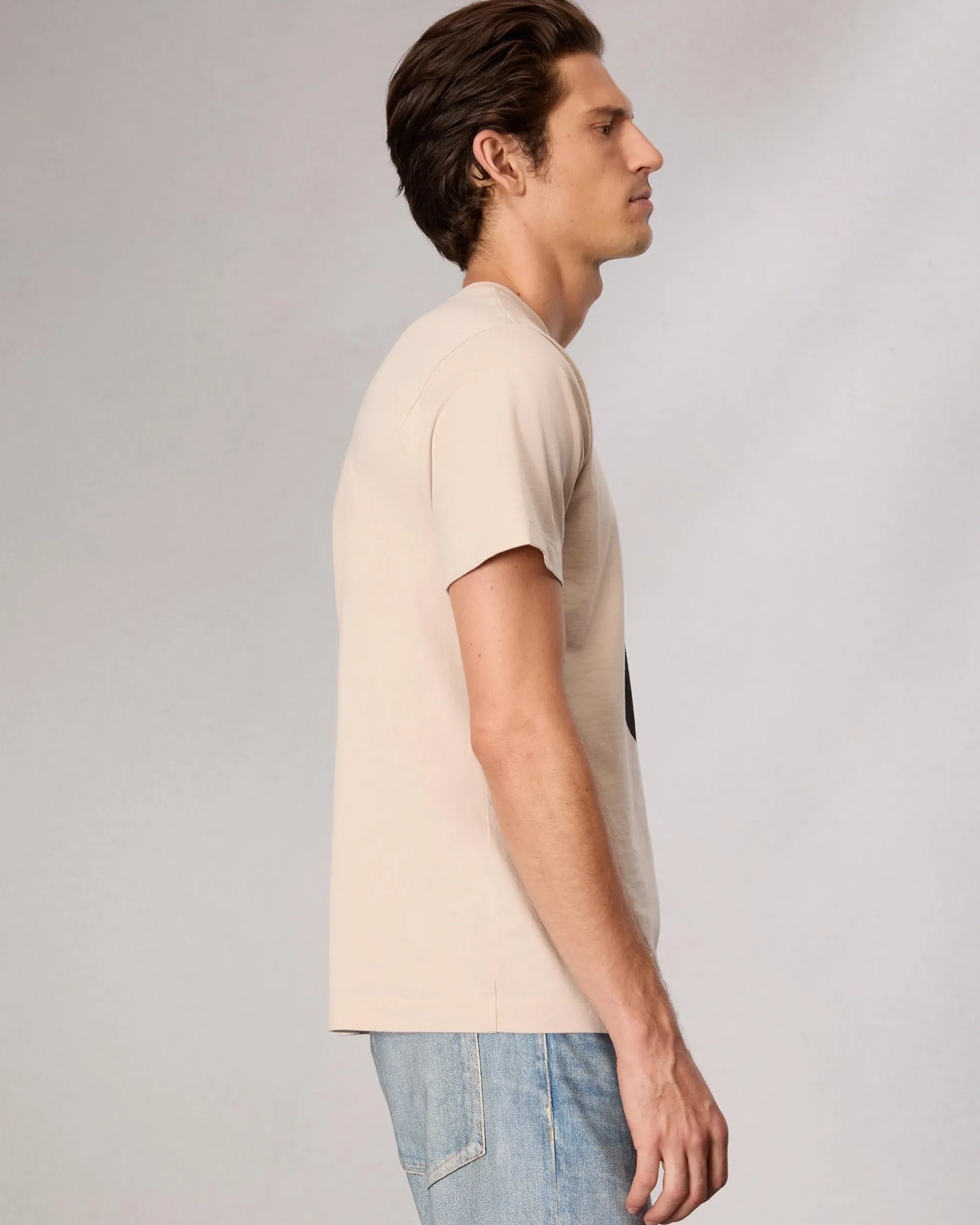 rag & bone rb Number 8 T-Shirt Washed Light Tan Best Sale