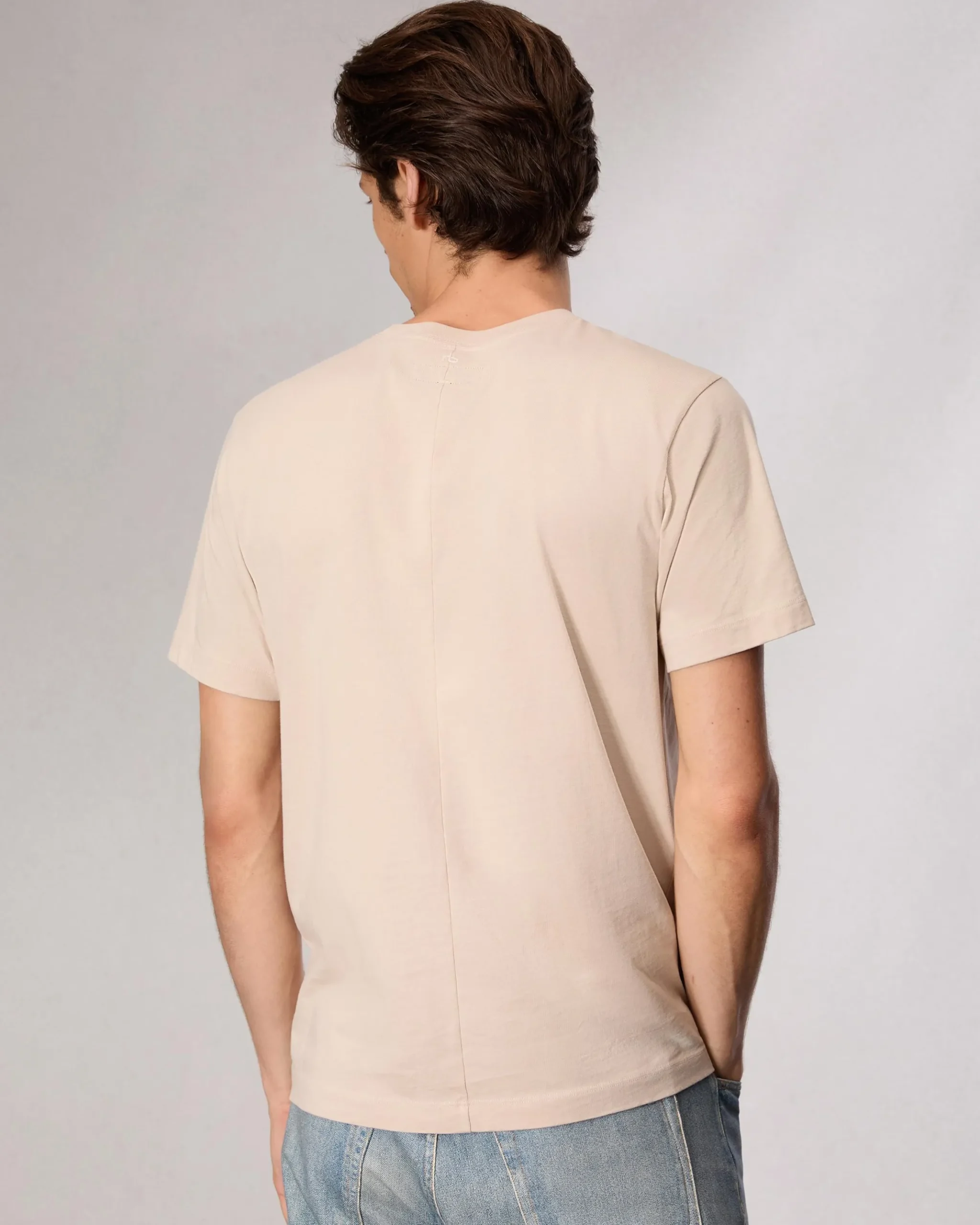 rag & bone rb Number 8 T-Shirt Washed Light Tan Best Sale
