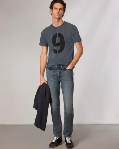 rag & bone rb Number 9 T-Shirt Washed Navy Best