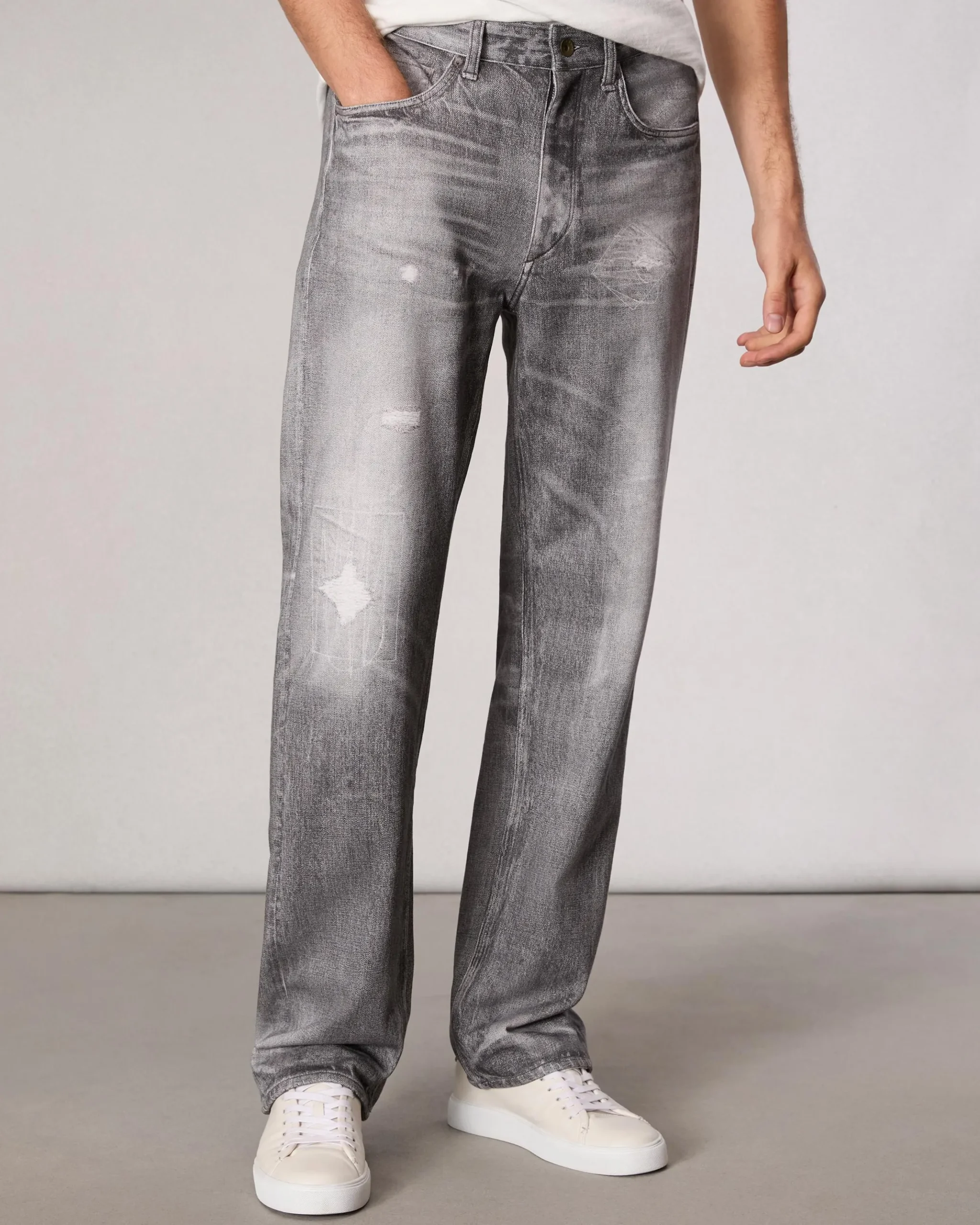 rag & bone rbMIRAMAR Fleece Fit 4 Pant Greyscale Clearance