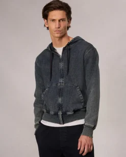 rag & bone rbSTRIDE Denim Zip Hoodie Bradbury Shop