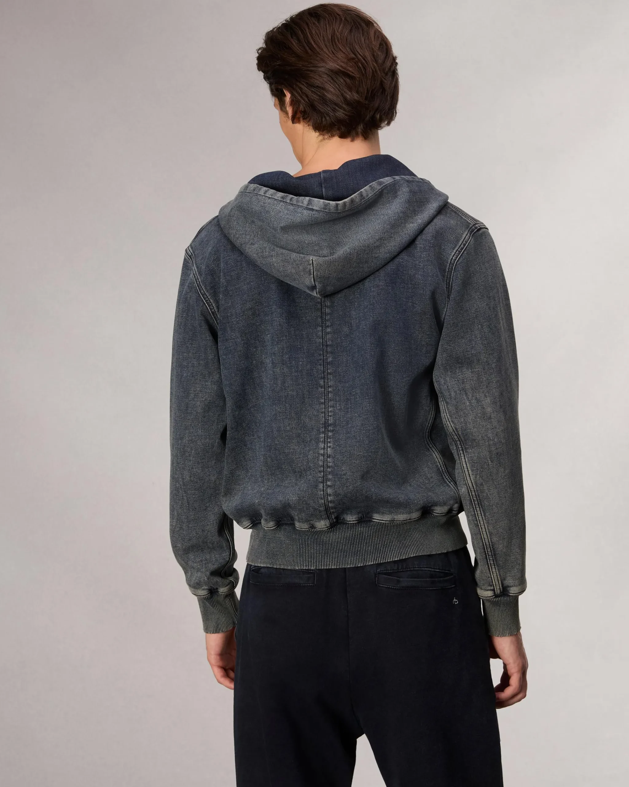 rag & bone rbSTRIDE Denim Zip Hoodie Bradbury Shop