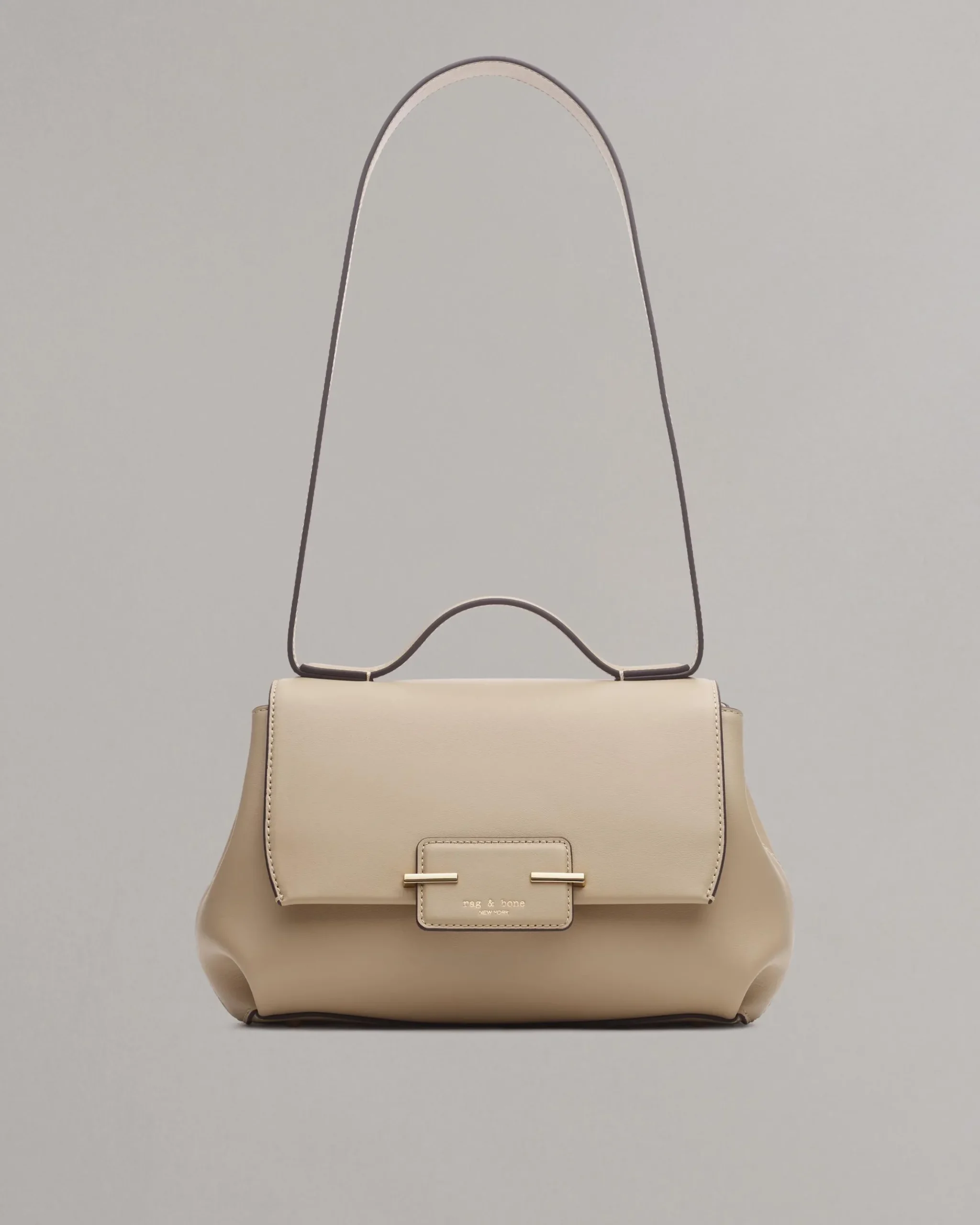 rag & bone Realm Italian Leather Top Handle Bag Greige Shop