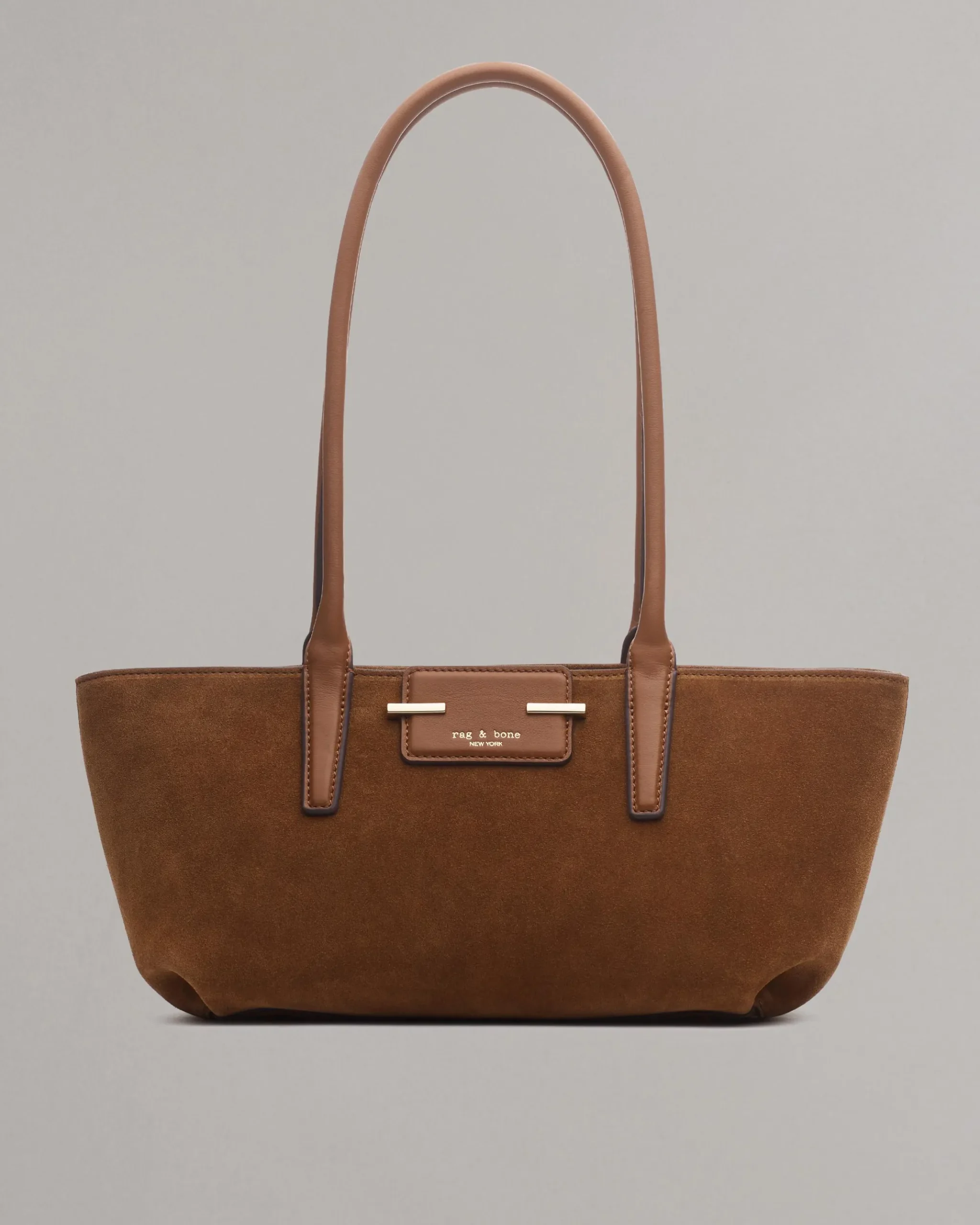 rag & bone Realm Italian Suede Satchel Golden Brown Store
