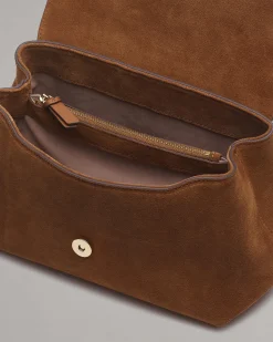 rag & bone Realm Italian Suede Top Handle Bag Golden Brown Online