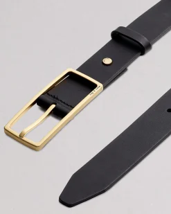 rag & bone Rebound Leather Belt Black Flash Sale