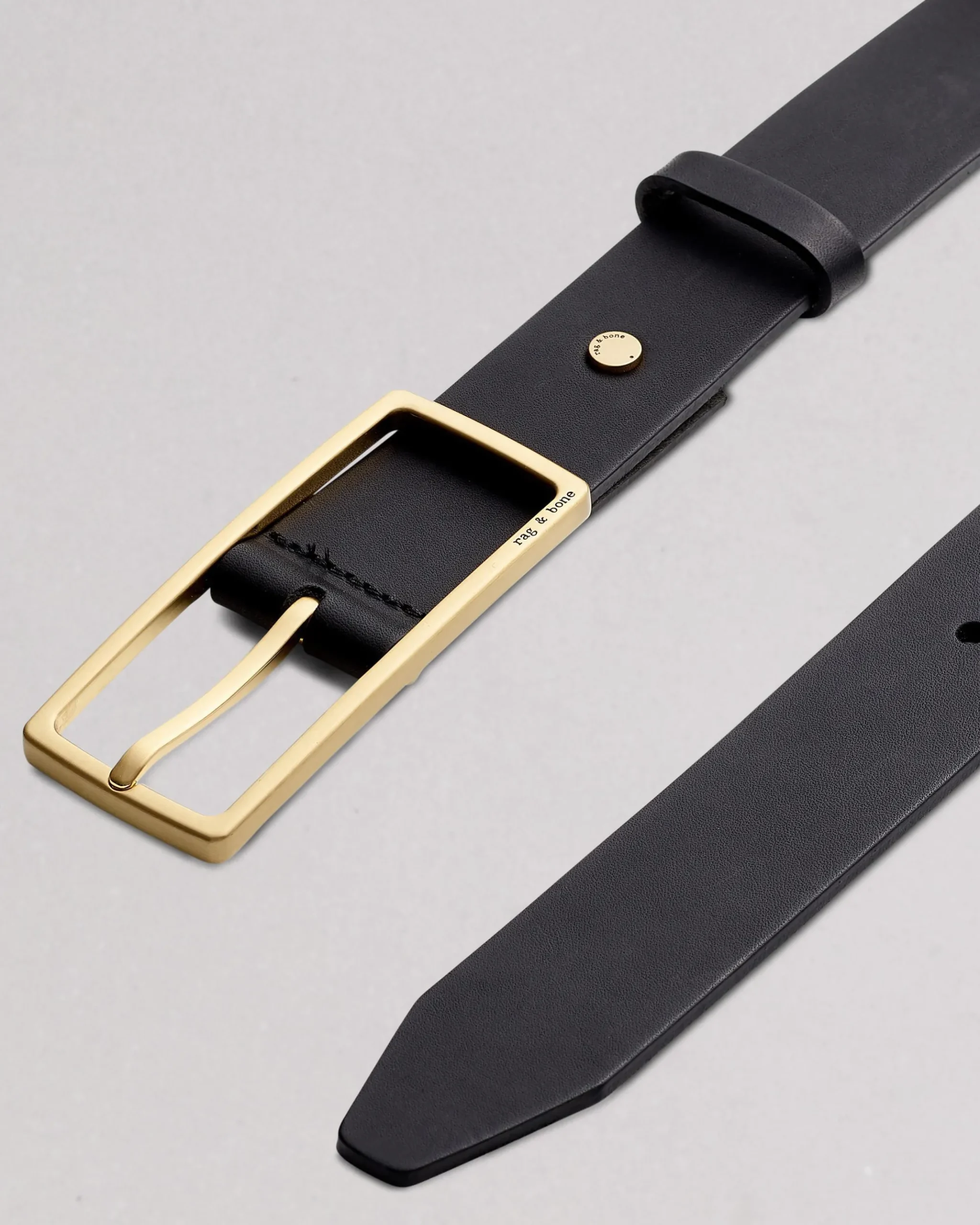 rag & bone Rebound Leather Belt Black Flash Sale