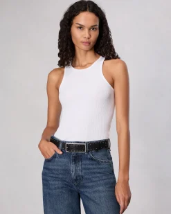 rag & bone Rebound Leather Belt Black Best Sale
