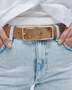 rag & bone Rebound Suede Belt Camel Cheap