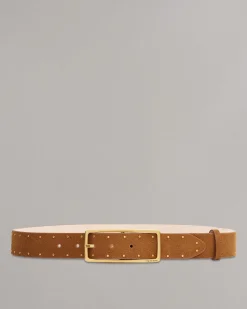 rag & bone Rebound Suede Belt Brownwood Suede Hot