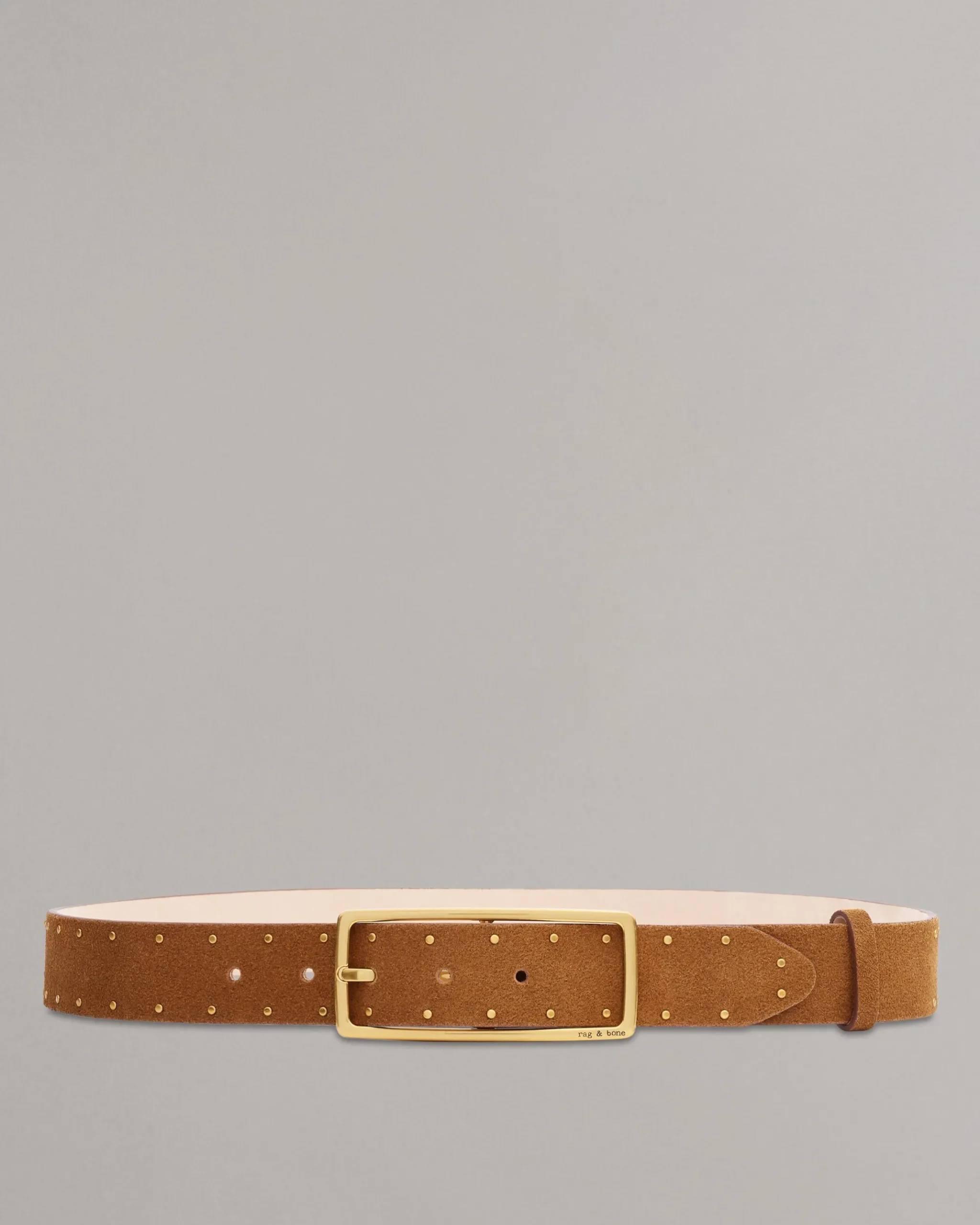 rag & bone Rebound Suede Belt Brownwood Suede Hot