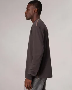 rag & bone Relaxed Fit Contrast-Trim Cotton Tee Washed Black Shop