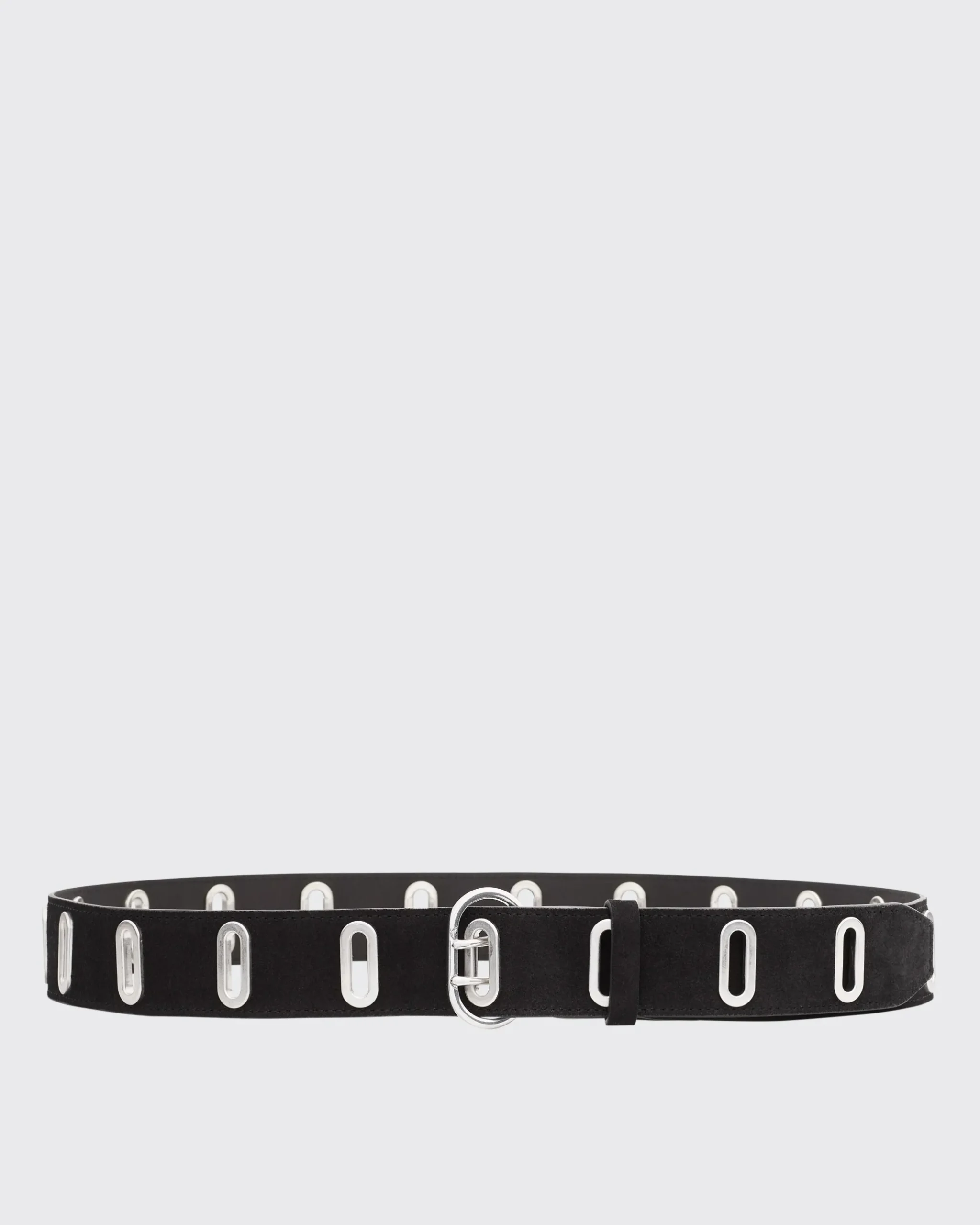 rag & bone River Suede Belt Black Suede Store