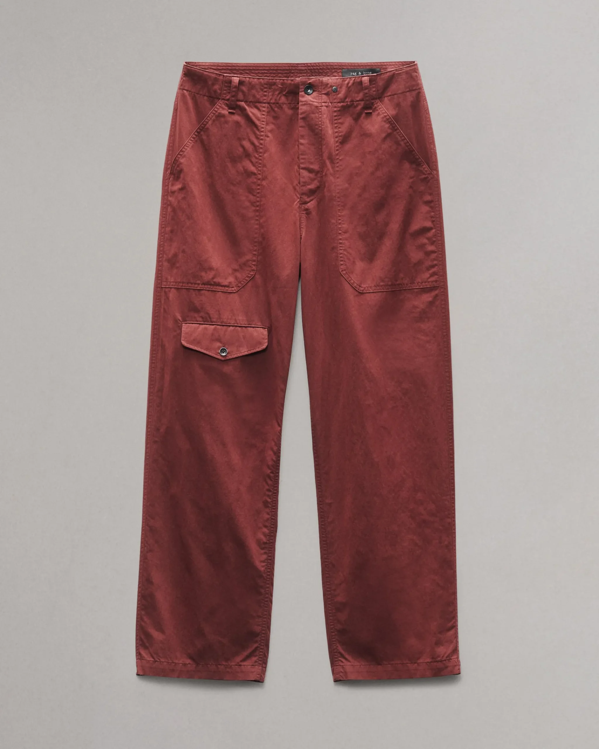 rag & bone Samson Cotton-Blend Cargo Pant Maroon Best Sale