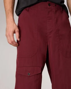 rag & bone Samson Cotton-Blend Cargo Pant Maroon Best Sale