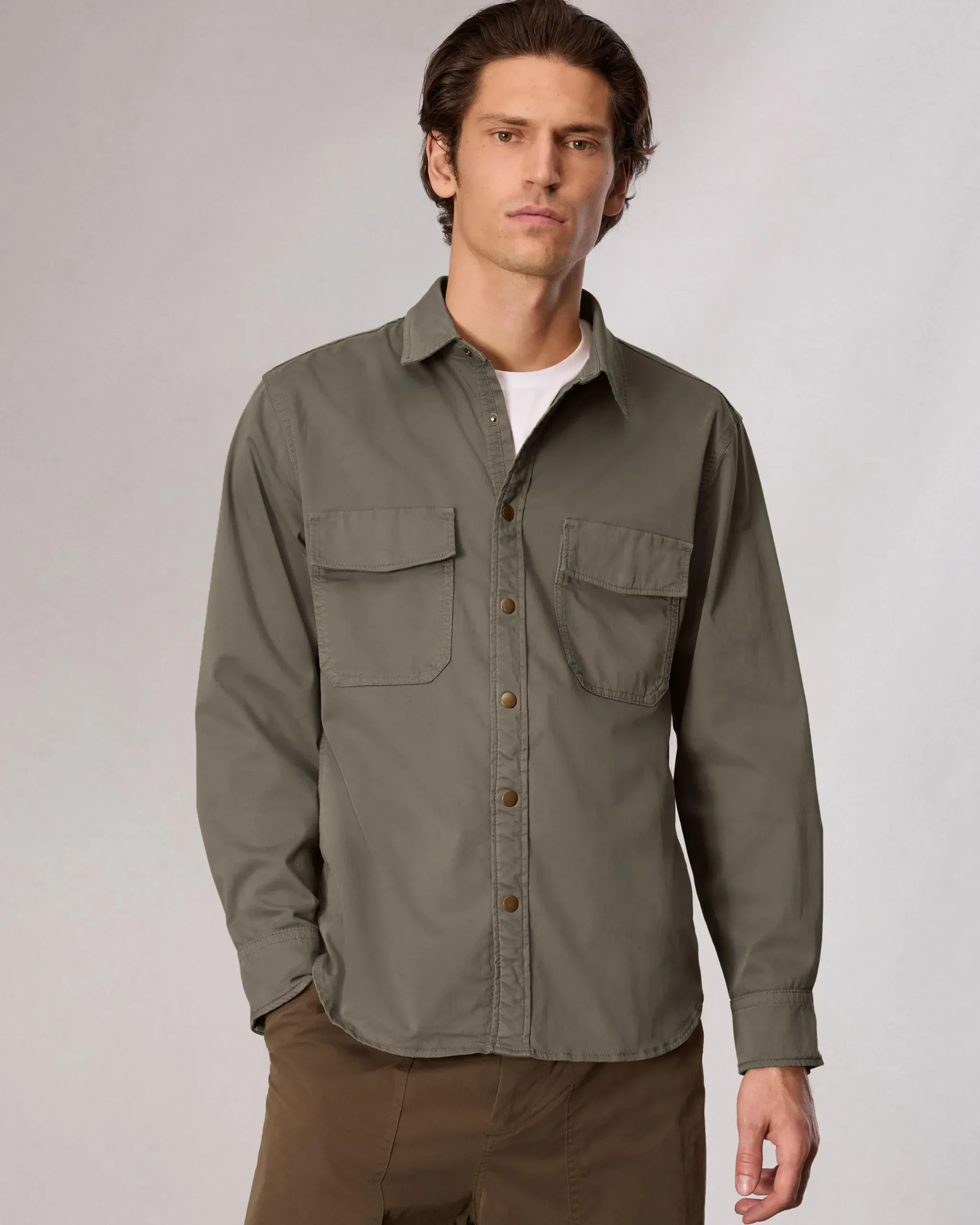 rag & bone Sateen CPO Shirt Jacket Dark Army Discount