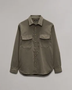 rag & bone Sateen CPO Shirt Jacket Dark Army Discount