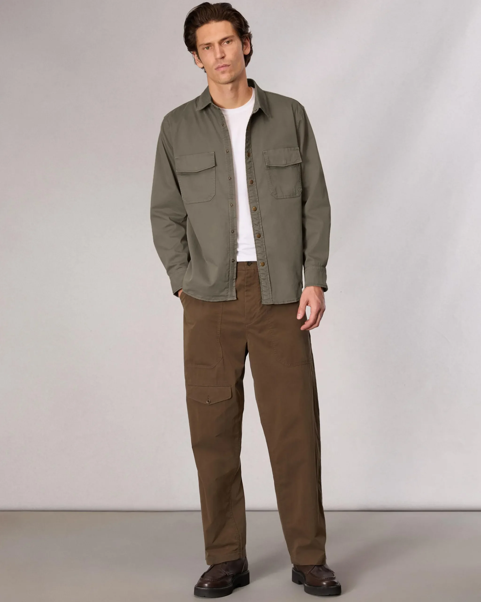 rag & bone Sateen CPO Shirt Jacket Dark Army Discount