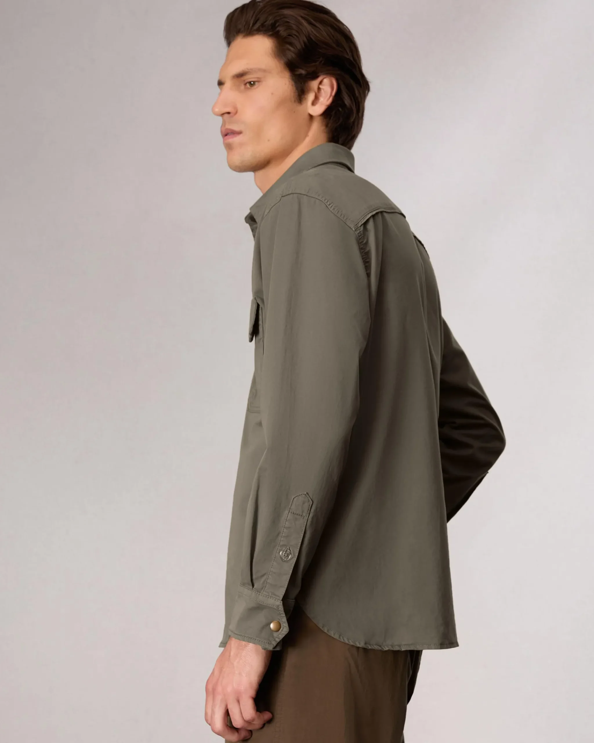 rag & bone Sateen CPO Shirt Jacket Dark Army Discount