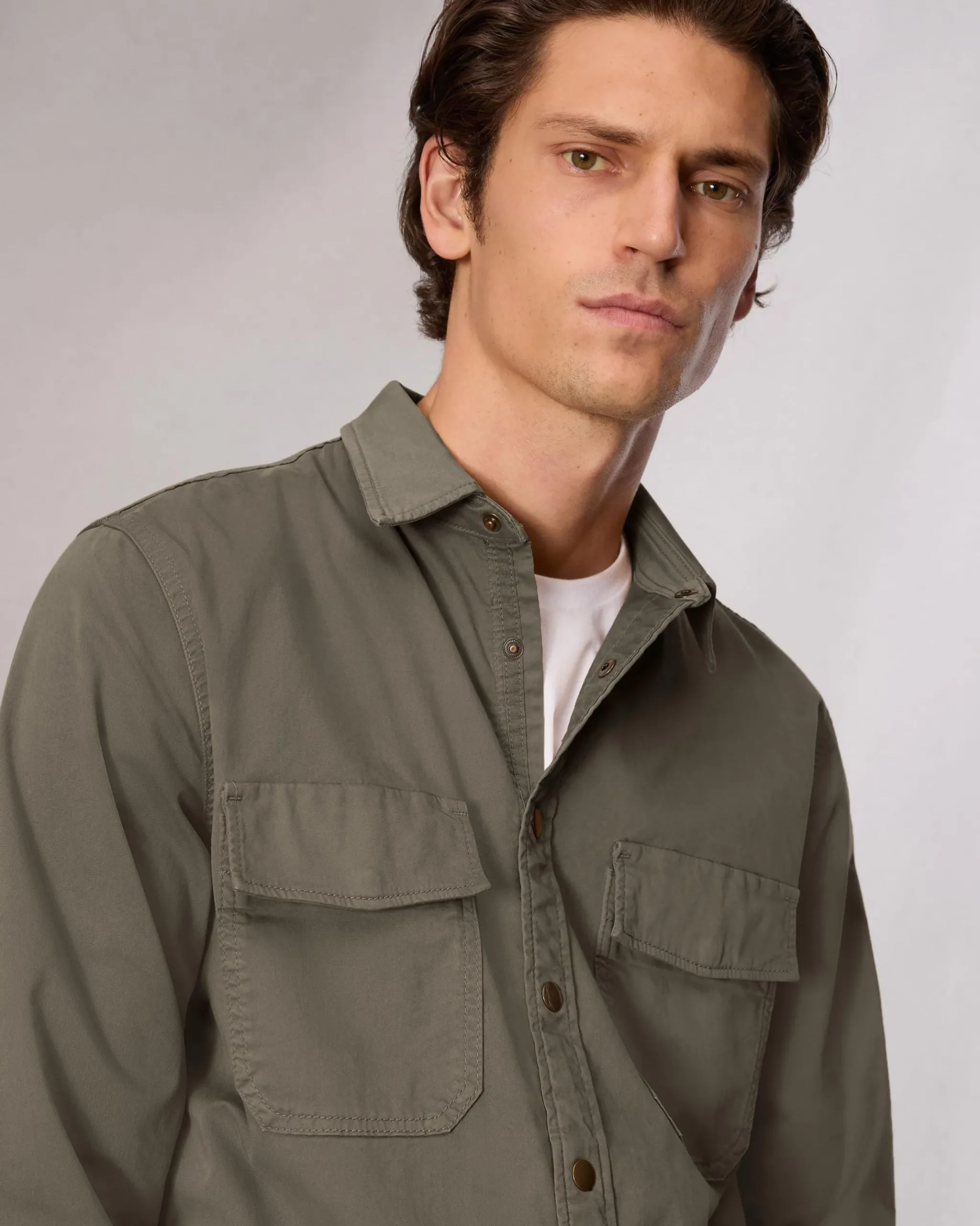 rag & bone Sateen CPO Shirt Jacket Dark Army Discount