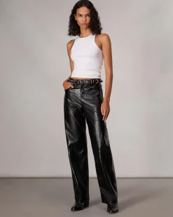rag & bone Shea Faux Leather Pant Black Cheap