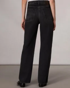 rag & bone Shea Relaxed Straight Jean Black Stone Outlet