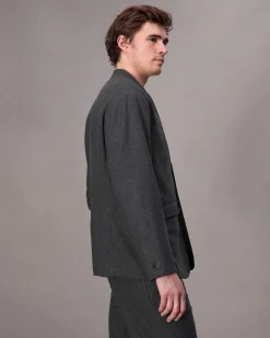 rag & bone Shift Flannel Blazer Heather Grey Best Sale
