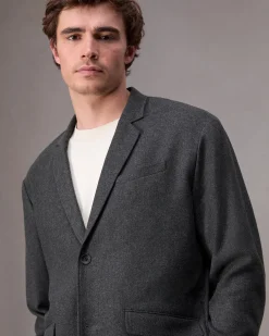 rag & bone Shift Flannel Blazer Heather Grey Best Sale
