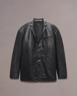 rag & bone Shift Leather Blazer Black Best