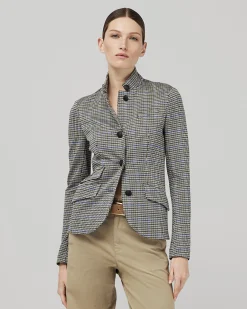 rag & bone Slade Cotton Plaid Blazer Blue Plaid Cheap
