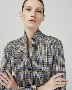 rag & bone Slade Cotton Plaid Blazer Blue Plaid Cheap