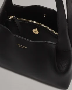rag & bone Slade Italian Calf Leather Shoulder Bag Black Flash Sale