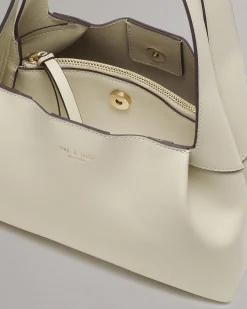 rag & bone Slade Italian Calf Leather Shoulder Bag Antique White Best
