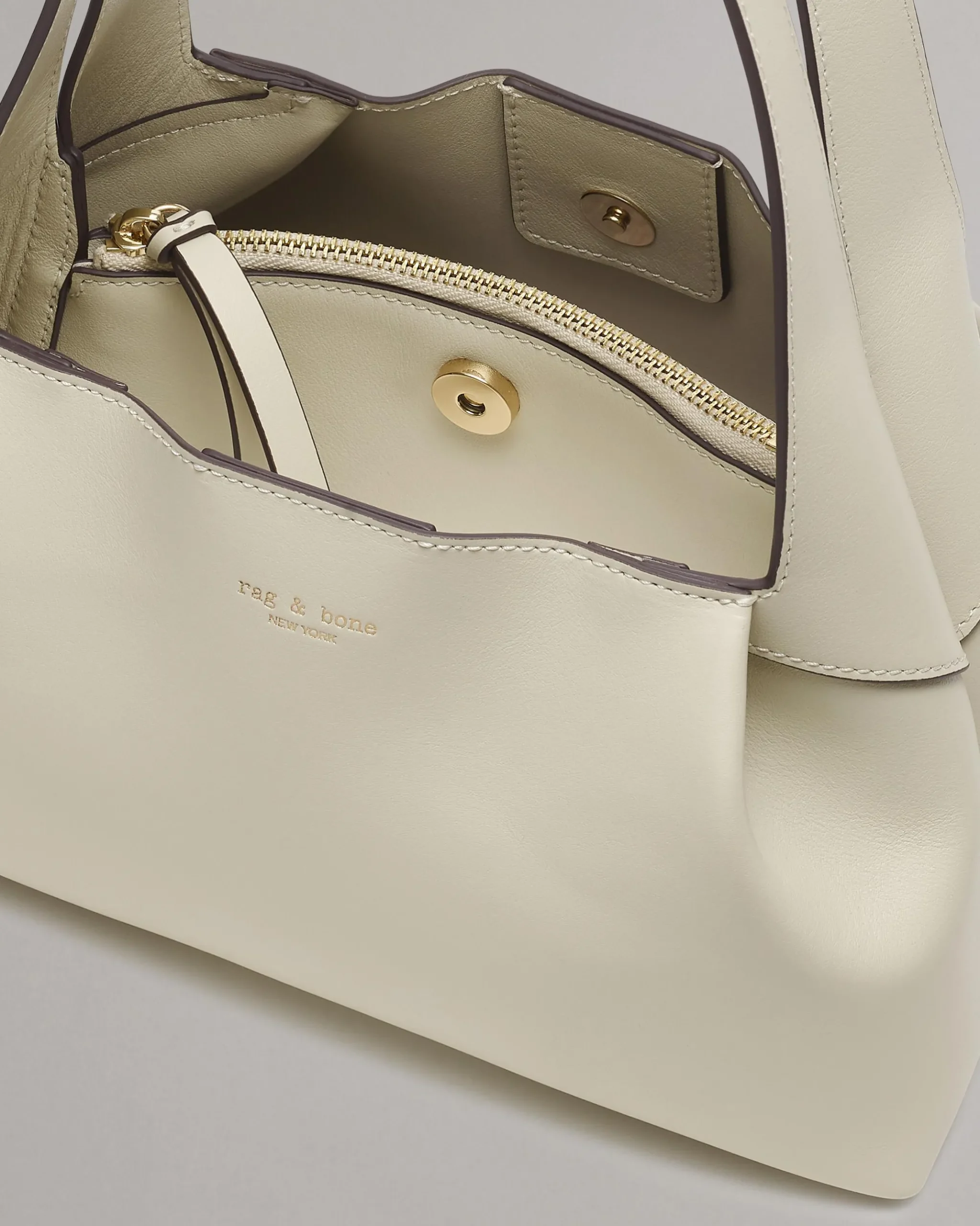 rag & bone Slade Italian Calf Leather Shoulder Bag Antique White Best