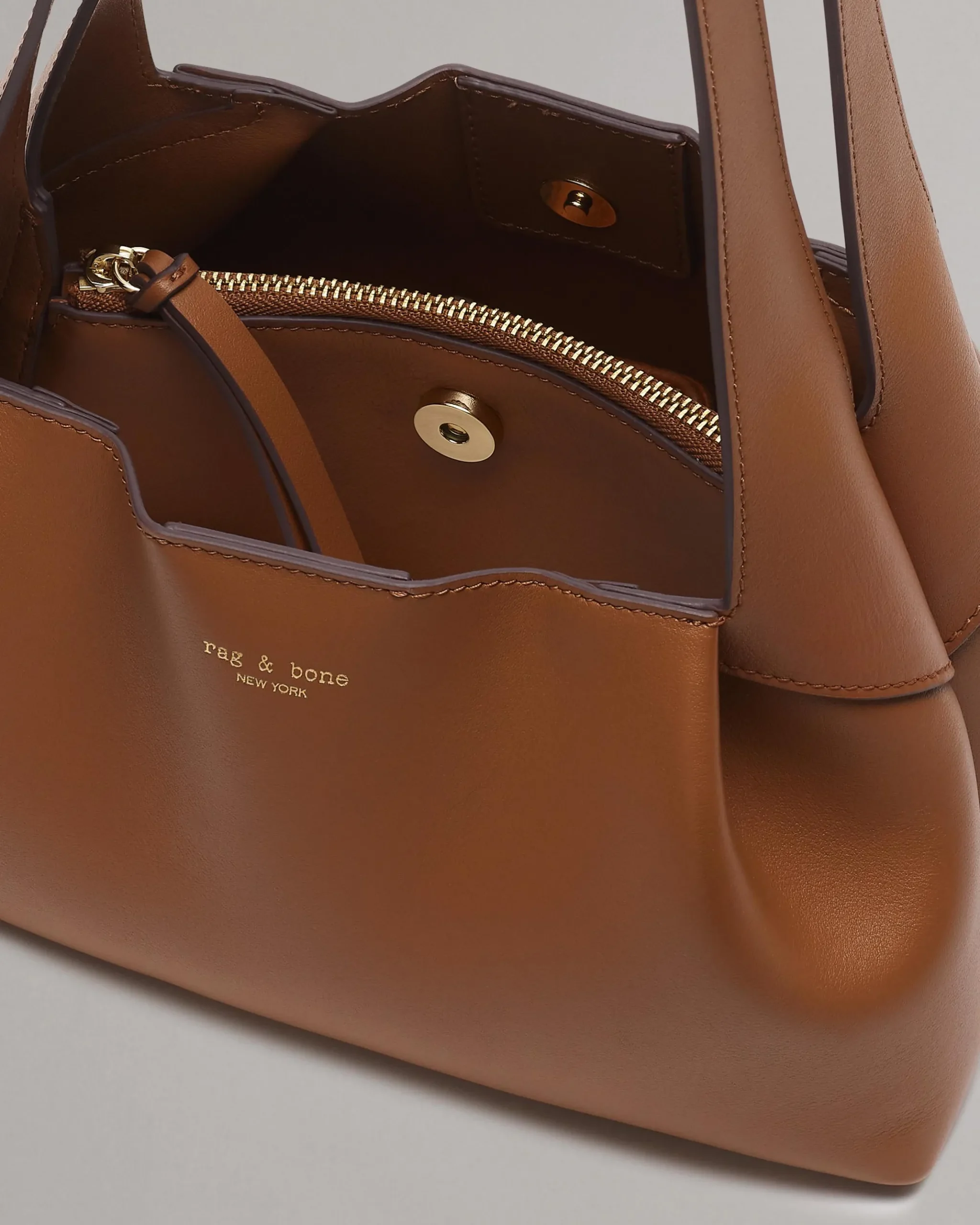 rag & bone Slade Italian Calf Leather Shoulder Bag Cognac Online