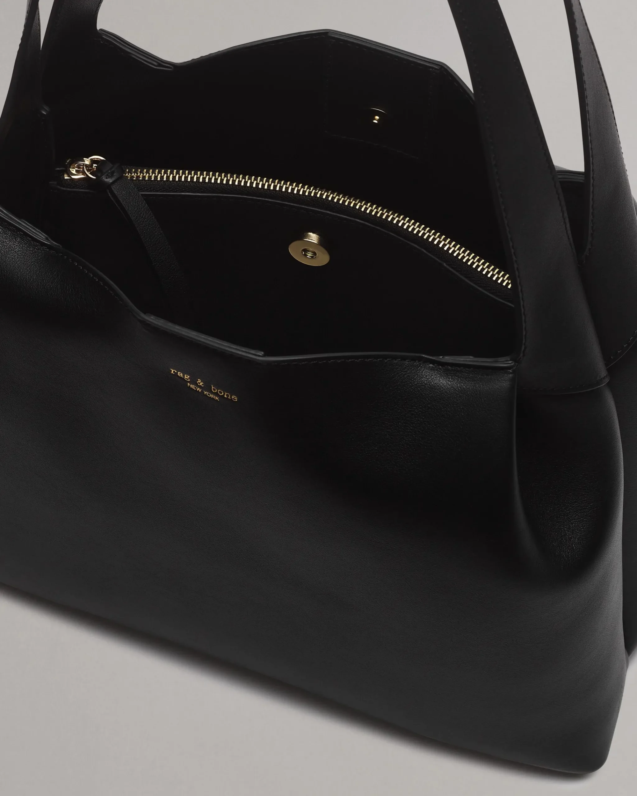 rag & bone Slade Italian Calf Leather Tote Bag Black Cheap
