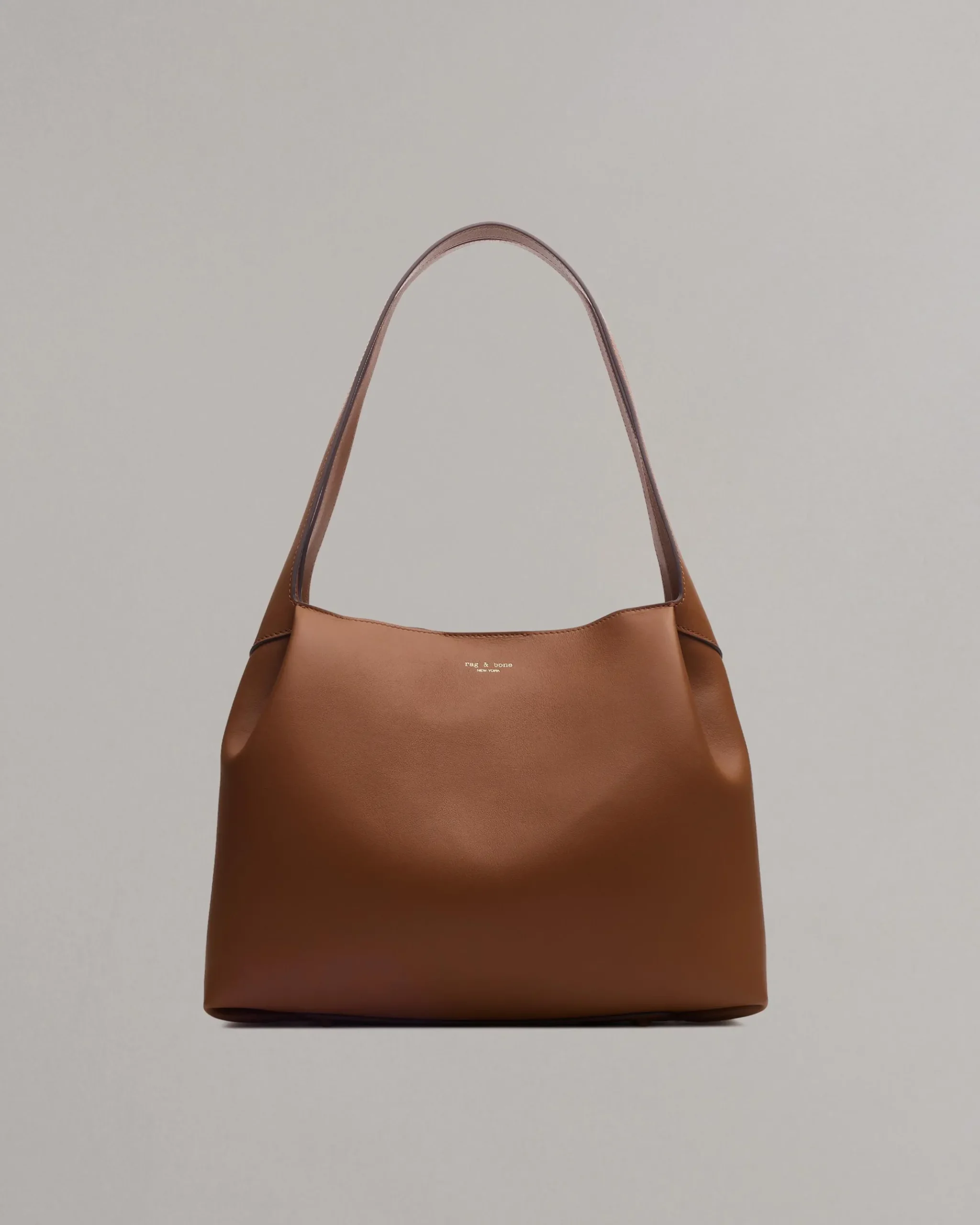 rag & bone Slade Italian Calf Leather Tote Bag Cognac Fashion