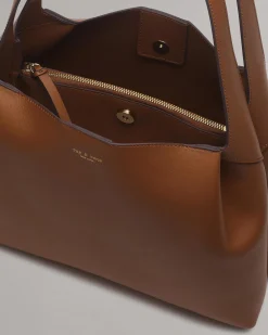 rag & bone Slade Italian Calf Leather Tote Bag Cognac Fashion