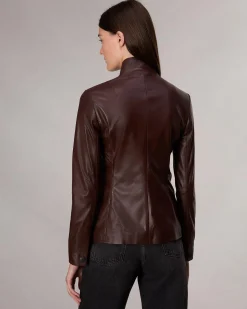 rag & bone Slade Leather Blazer Dark Brown Hot
