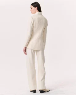 rag & bone Slade Long Tweed Blazer Ivory Hot