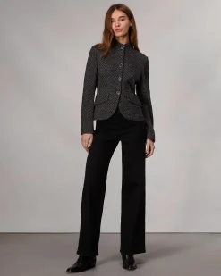 rag & bone Slade Patterned Blazer Black Clearance
